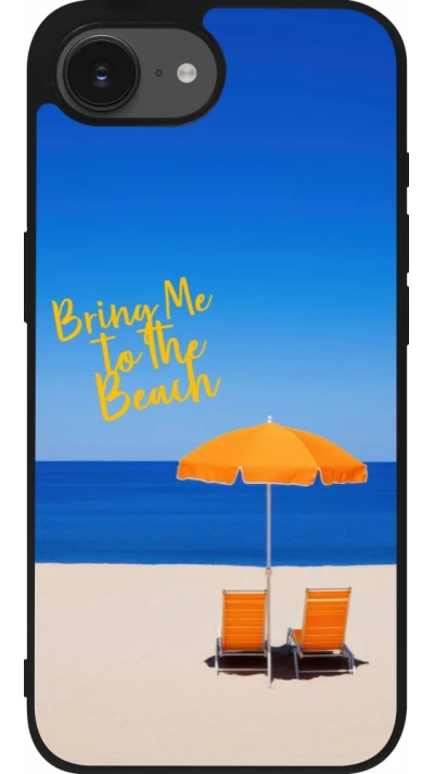 Coque iPhone 17e / 16e - Silicone rigide noir Summer 2025 Bring me to the beach