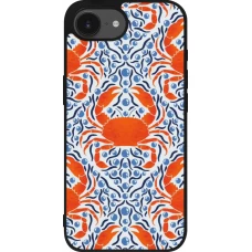 iPhone 17e / 16e Case Hülle - Silikon schwarz Crabs and pearls Summer 2026