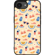 iPhone 17e / 16e Case Hülle - Silikon schwarz Pattern Summer 2026