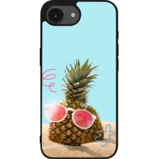 iPhone 17e / 16e Case Hülle - Silikon schwarz Pineapple with glasses Summer 2026