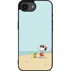 iPhone 17e / 16e Case Hülle - Silikon schwarz Snoopy on the beach Summer 2026