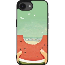 iPhone 17e / 16e Case Hülle - Silikon schwarz Views through a watermelon Summer 2026