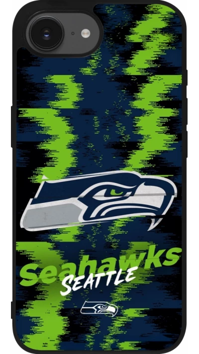 Coque iPhone 17e / 16e - Silicone rigide noir Super Bowl 26 Seattle 2