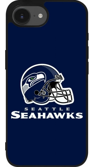 Coque iPhone 17e / 16e - Silicone rigide noir Super Bowl 26 Seattle 3