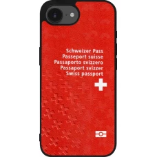 Coque iPhone 17e / 16e - Silicone rigide noir Swiss Passport