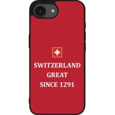 iPhone 17e / 16e Case Hülle - Silikon schwarz Switzerland Great Since 1291