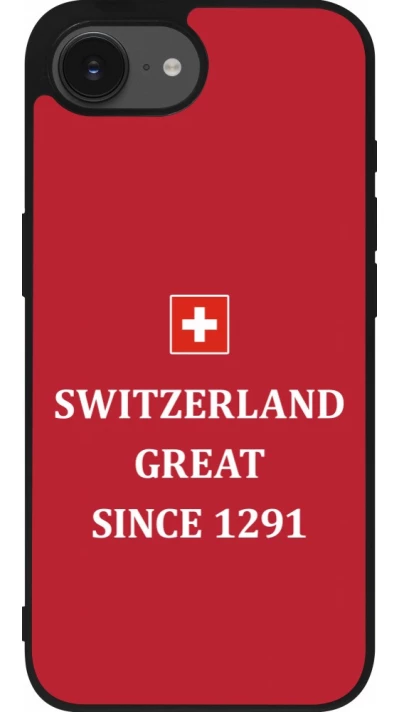 iPhone 17e / 16e Case Hülle - Silikon schwarz Switzerland Great Since 1291