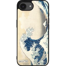 iPhone 16e Case Hülle - Silikon schwarz Kunstbild - Die große Welle vor Kanagawa - Hokusai