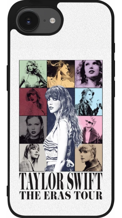 Coque iPhone 17e / 16e - Silicone rigide noir Taylor Swift The Eras Tour
