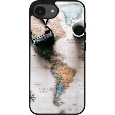 iPhone 16e Case Hülle - Silikon schwarz Travel 01