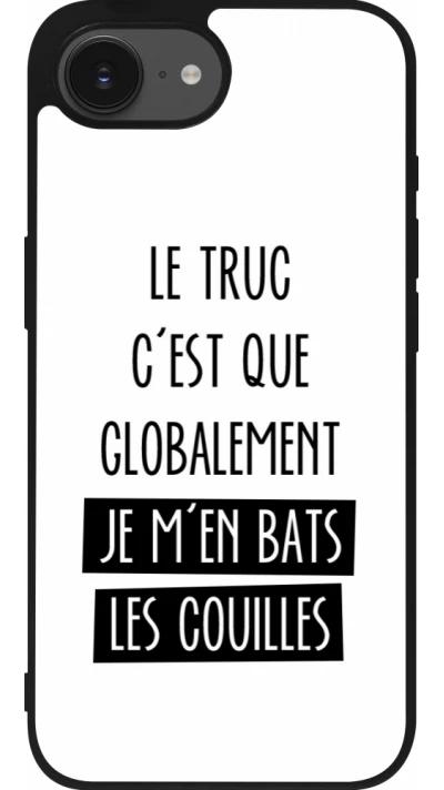 Coque iPhone 17e / 16e - Silicone rigide noir Le truc globalement bats les couilles