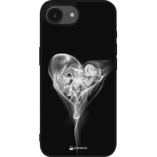 Coque iPhone 17e / 16e - Silicone rigide noir Valentine 2022 Black Smoke