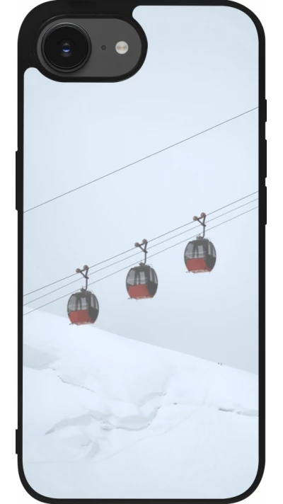 iPhone 16e Case Hülle - Silikon schwarz Winter 22 ski lift