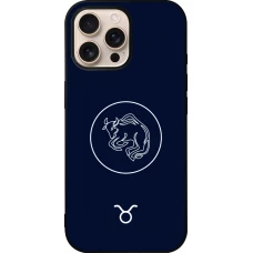 iPhone 16 Pro Max Case Hülle - Silikon schwarz Astrologie Stier