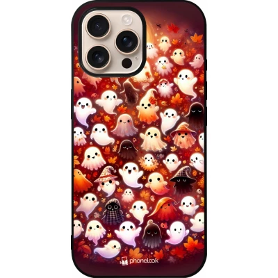 iPhone 16 Pro Max Case Hülle - Silikon schwarz Gespenster Herbst niedlich