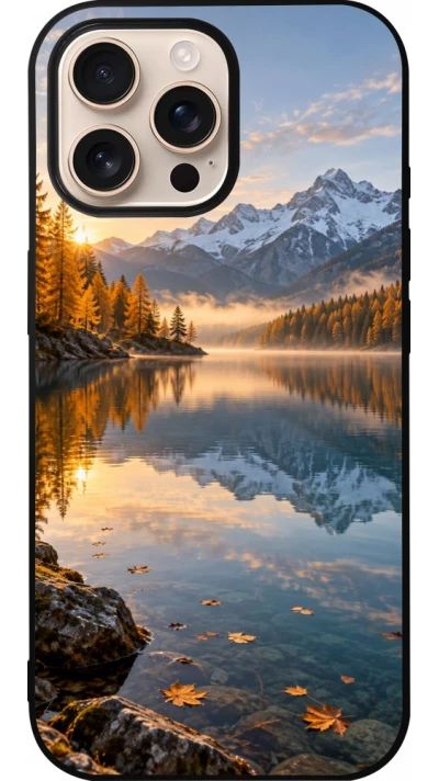 Coque iPhone 16 Pro Max - Silicone rigide noir Autumn 26 Autumn lake