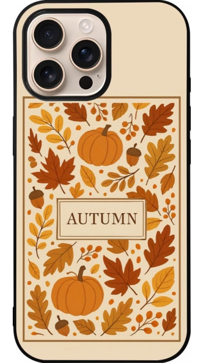 Coque iPhone 16 Pro Max - Silicone rigide noir Autumn 26 Hello autumn