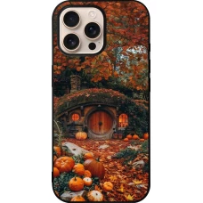 iPhone 16 Pro Max Case Hülle - Silikon schwarz Autumn 26 Hobbit house