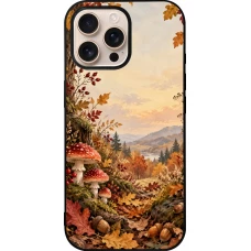 Coque iPhone 16 Pro Max - Silicone rigide noir Autumn 26 Illustrated Autumn