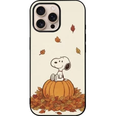 iPhone 16 Pro Max Case Hülle - Silikon schwarz Autumn 26 Snoopy autumn
