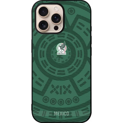 iPhone 16 Pro Max Case Hülle - Silikon schwarz Mexiko 2026 personalisierbares Fussballtrikot