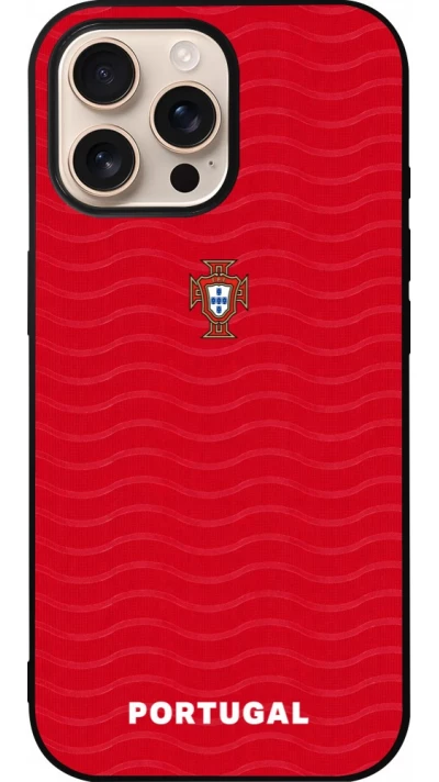 iPhone 16 Pro Max Case Hülle - Silikon schwarz Portugal 2026 personalisierbares Fussballtrikot