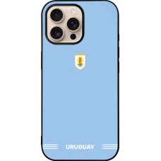 iPhone 16 Pro Max Case Hülle - Silikon schwarz Uruguay 2026 personalisierbares Fussballtrikot