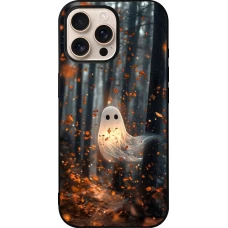 Coque iPhone 16 Pro Max - Silicone rigide noir Halloween 2025 Ghost in the forest