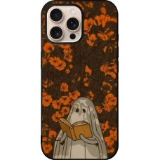 iPhone 16 Pro Max Case Hülle - Silikon schwarz Halloween 2026 Ghost reading