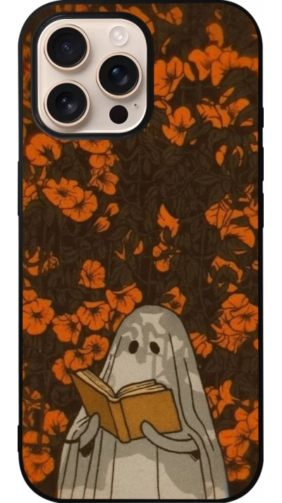 iPhone 16 Pro Max Case Hülle - Silikon schwarz Halloween 2026 Ghost reading