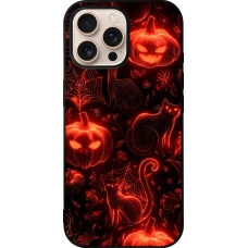 iPhone 16 Pro Max Case Hülle - Silikon schwarz Halloween 2026 Pattern Halloween