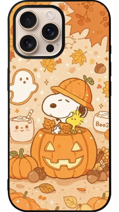 iPhone 16 Pro Max Case Hülle - Silikon schwarz Halloween 2026 Snoopy Halloween