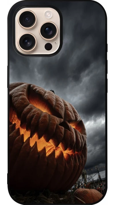 iPhone 16 Pro Max Case Hülle - Silikon schwarz Halloween 2026 The Wicked Pumpkin