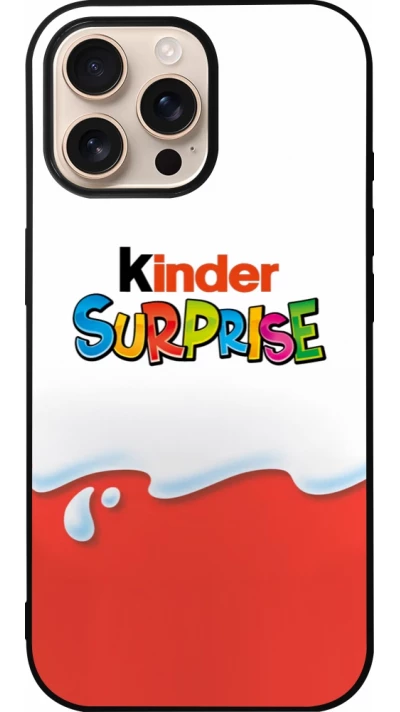 Coque iPhone 16 Pro Max - Silicone rigide noir Kinder Surprise