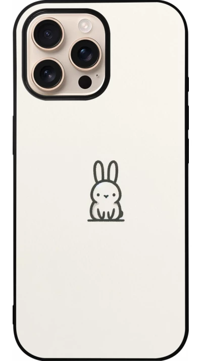 iPhone 16 Pro Max Case Hülle - Silikon schwarz Minimal Häschen Süße