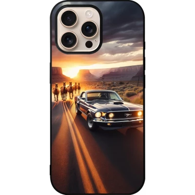 iPhone 16 Pro Max Case Hülle - Silikon schwarz Mustang 69 Grand Canyon