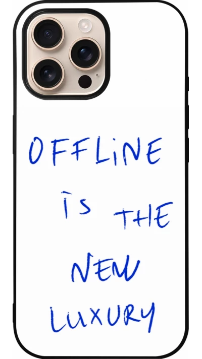 iPhone 16 Pro Max Case Hülle - Silikon schwarz Offline is the new luxury