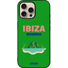 Coque iPhone 16 Pro Max - Silicone rigide noir Pop Summer Destination Ibiza