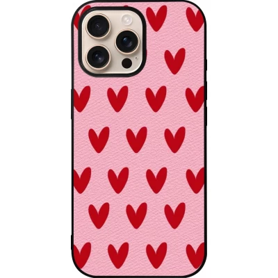 iPhone 16 Pro Max Case Hülle - Silikon schwarz Saint Valentines Day 26 Pattern heart
