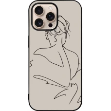 Coque iPhone 16 Pro Max - Silicone rigide noir Salnikova 05