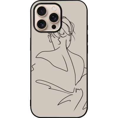 Coque iPhone 16 Pro Max - Silicone rigide noir Salnikova 05