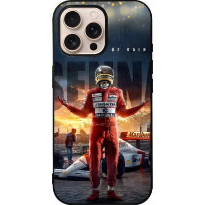 Coque iPhone 16 Pro Max - Silicone rigide noir Senna The King of Rain