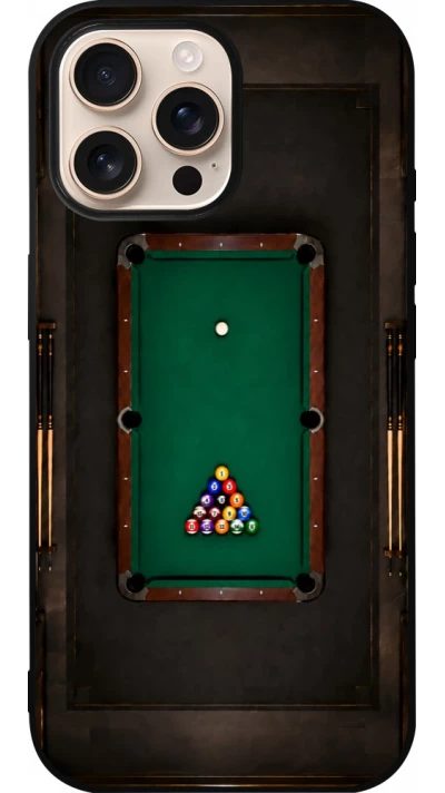iPhone 16 Pro Max Case Hülle - Silikon schwarz Sports 2026 Billard