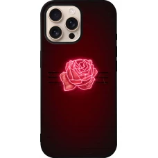 iPhone 16 Pro Max Case Hülle - Silikon schwarz Spring 23 neon rose