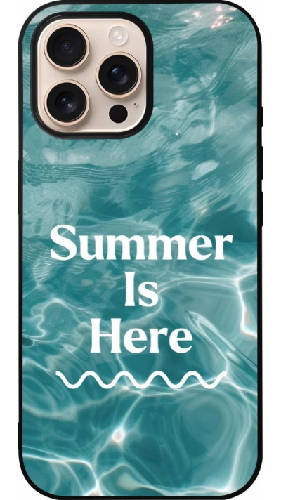 Coque iPhone 16 Pro Max - Silicone rigide noir Summer 2025 Summer is here
