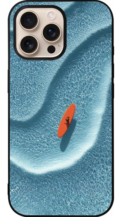 iPhone 16 Pro Max Case Hülle - Silikon schwarz Orange surf Summer 2026