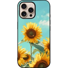 iPhone 16 Pro Max Case Hülle - Silikon schwarz Sunflowers Summer 2026