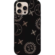 iPhone 16 Pro Max Case Hülle - Silikon schwarz Suns and Moons