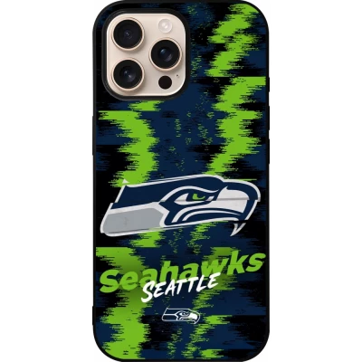 iPhone 16 Pro Max Case Hülle - Silikon schwarz Super Bowl 26 Seattle 2