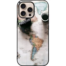Coque iPhone 16 Pro Max - Silicone rigide noir Travel 01